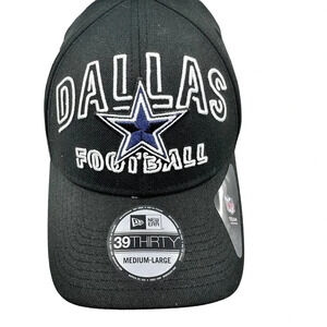 New Era Men's Hat Dallas Cowboys 39Thirty NFL Black Medium-Large